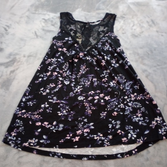 Maurices Dresses & Skirts - Maurices‎ Mini Dress Womens XS Black Floral Sleeveless Lightweight Summer Casual